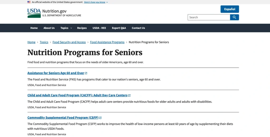 Senior Nutrition Programs
