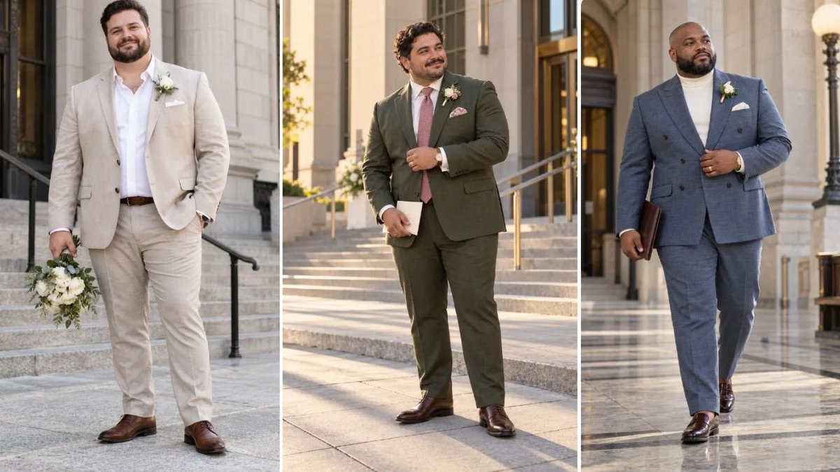 17 Courthouse Wedding Outfits for Plus Size Men That Still Feel Like an Occasion