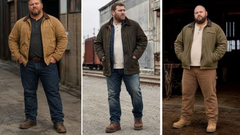 17 Rugged Outfit Ideas for Plus Size Men With Real Workwear Energy