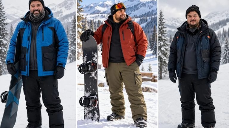 17 Snowboarding Outfits for Plus Size Men That Move With You