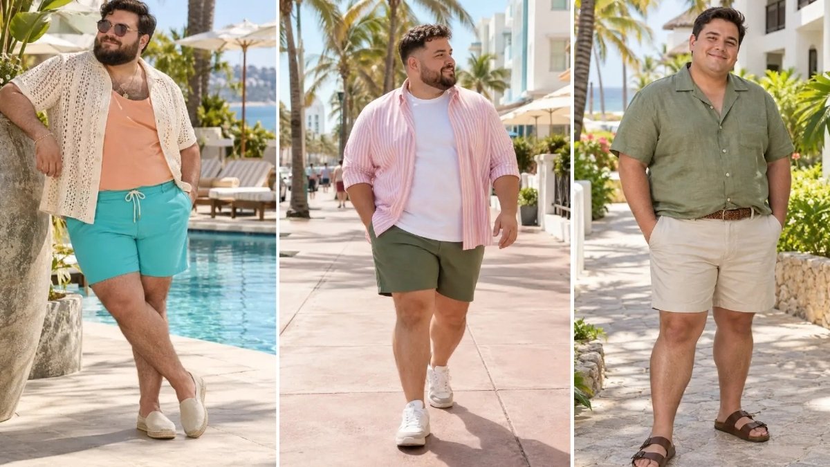 17 Spring Break Outfits for Plus Size Men That Work Day and Night