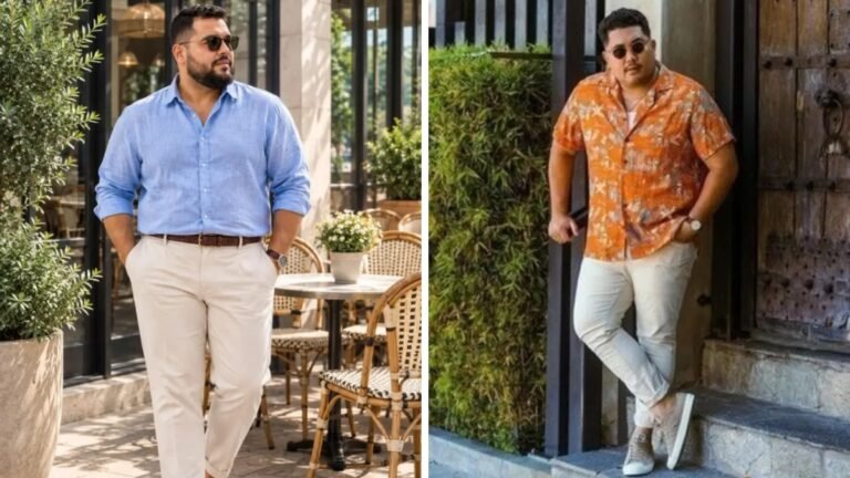 17 Spring Photoshoot Outfits for Plus Size Men That Read Well on Camera