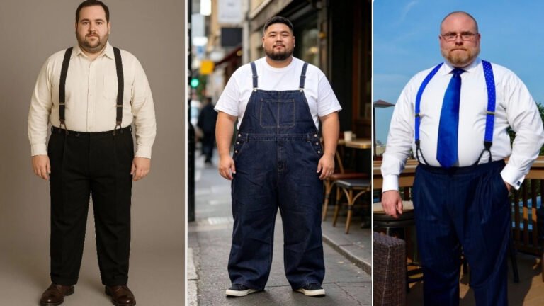 17 Suspender Looks for Plus Size Men That Beat a Belt Under a Jacket