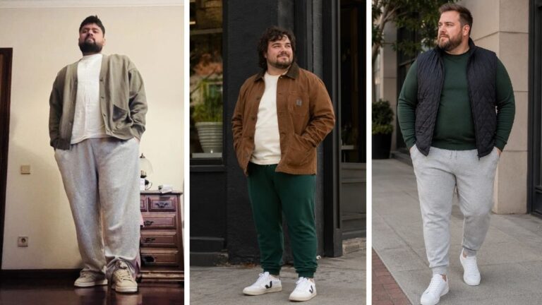 17 Sweatpants Outfit Ideas for Plus Size Men That Still Look Sharp