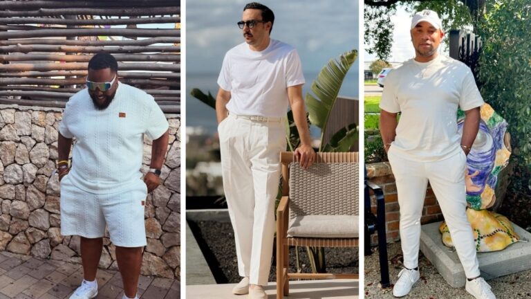 18 All White Outfit Ideas for Plus Size Men That Aren't Try Hard