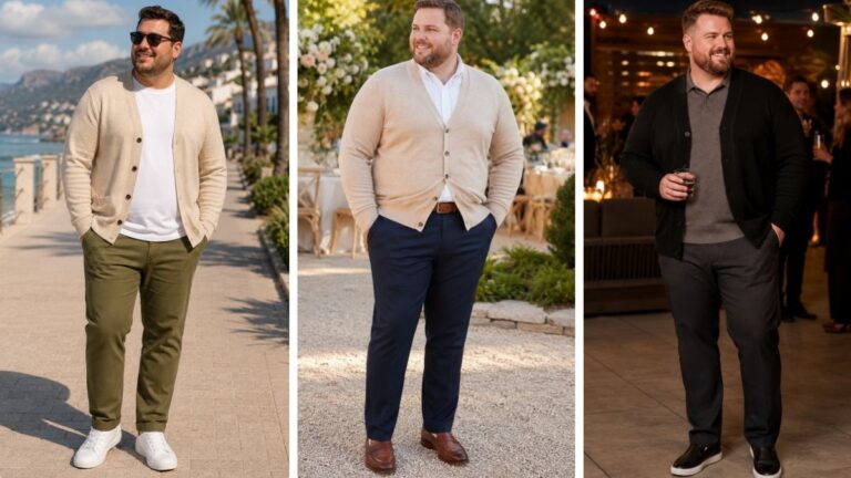 18 Cardigan Outfit Ideas for Plus Size Men That Actually Look Modern