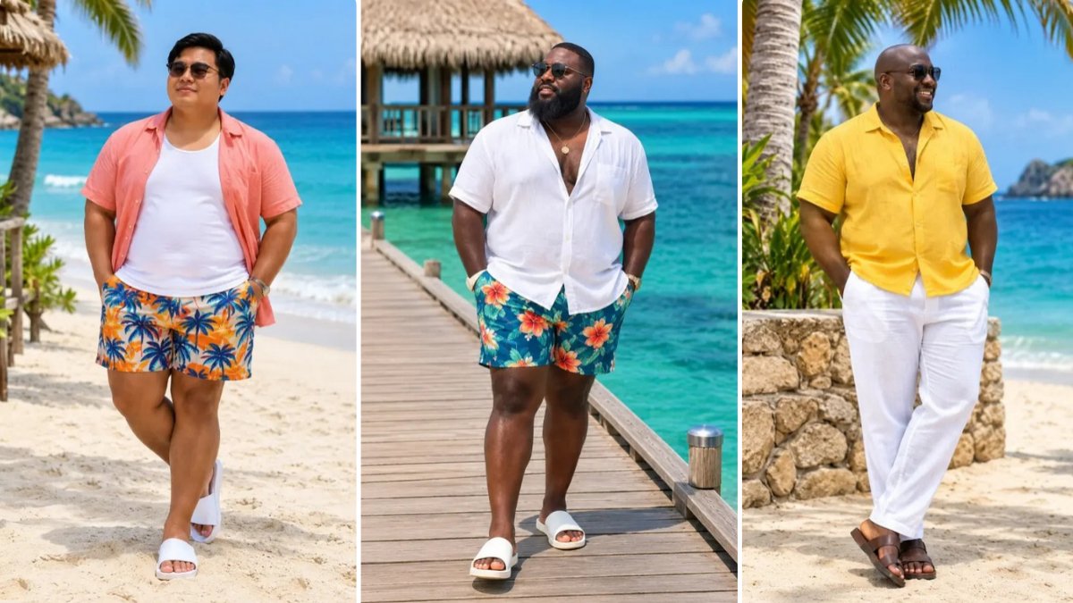 18 Caribbean Vacation Outfits for Plus Size Men That Beat the Heat and the Photos