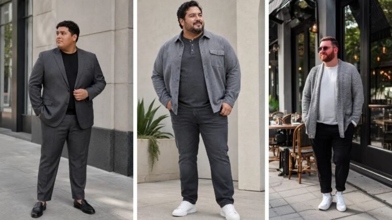 18 Gray Outfit Ideas for Plus Size Men From Casual to Sharp