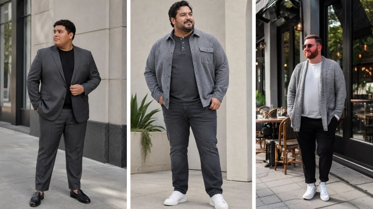 18 Gray Outfit Ideas for Plus Size Men From Casual to Sharp