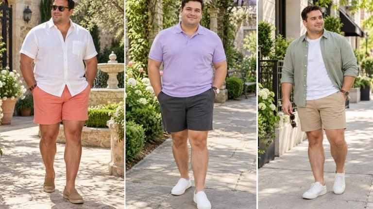 18 Spring Shorts Outfits for Plus Size Men That Hit the Right Length