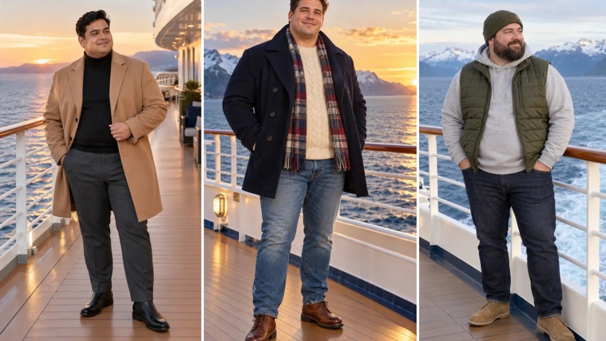 18 Winter Cruise Outfits for Plus Size Men From Pool Deck to Formal Night