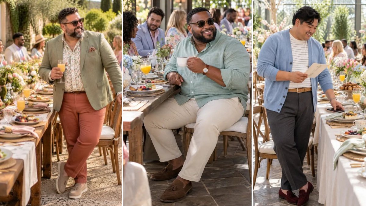 18 Easter Brunch Outfits for Plus Size Men That Handle a Long Table