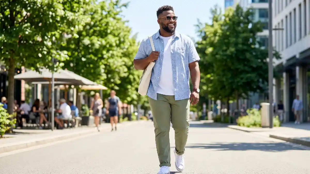 19 Summer Outfits for Plus Size Men That Don't Make You Sweat Through the Whole Day