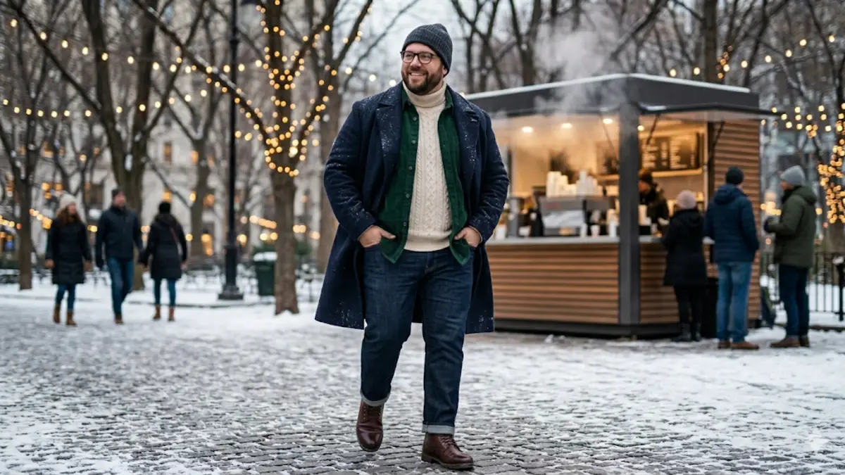 19 Winter Outfit Ideas for Plus Size Men That Actually Fit (And Keep You Warm)