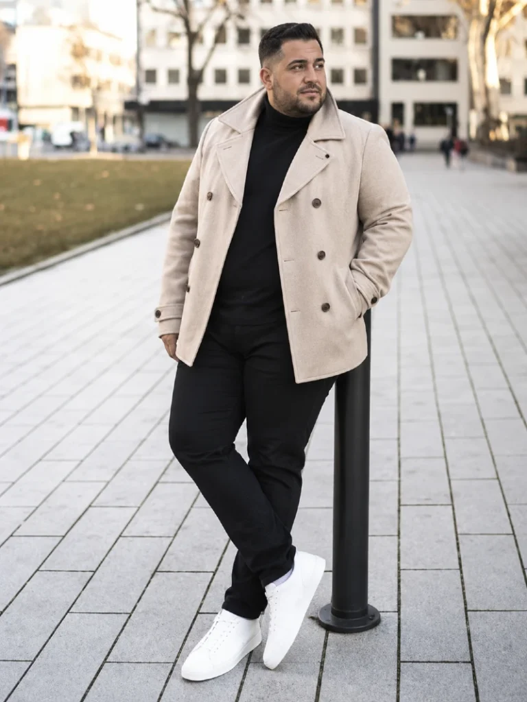 19. Light Peacoat With Black City Base