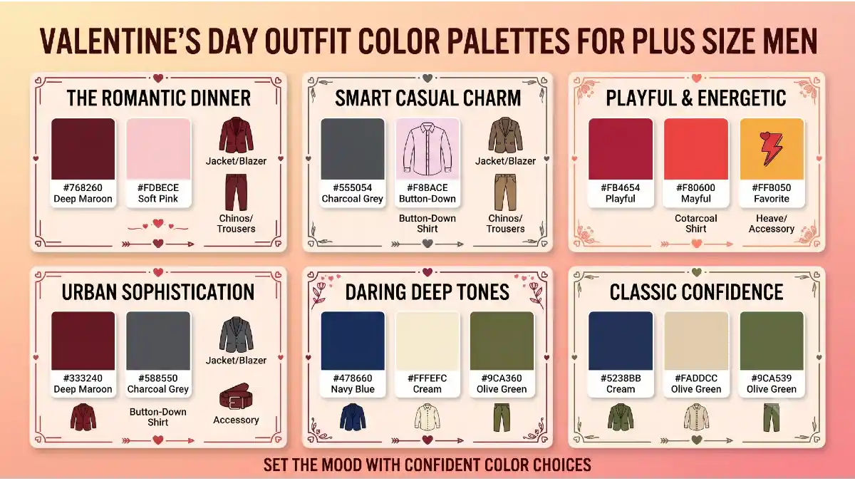 20 Valentine's Day Outfit Ideas for Plus Size Men That Set the Mood
