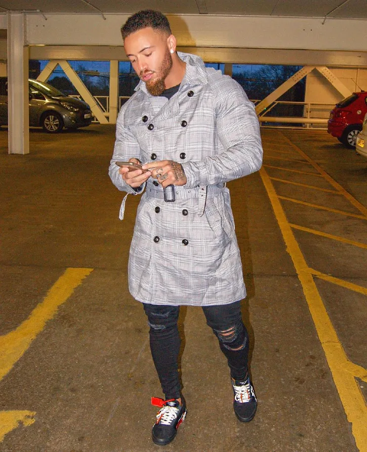 5. Plaid Trench With Night Street Edge