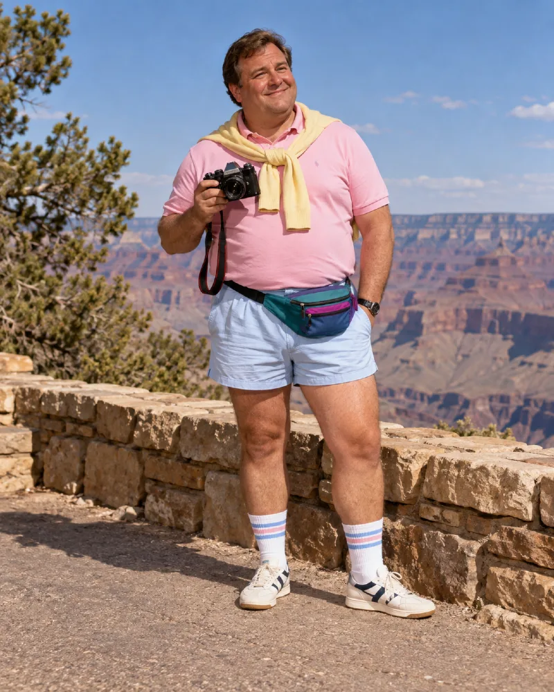 80s Tourist Dad Costume for Plus Size Men