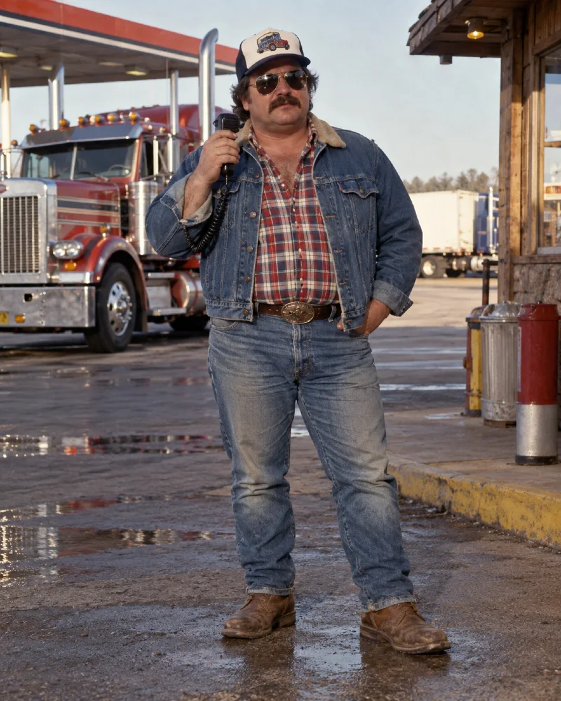 80s Trucker Costume for Plus Size Men
