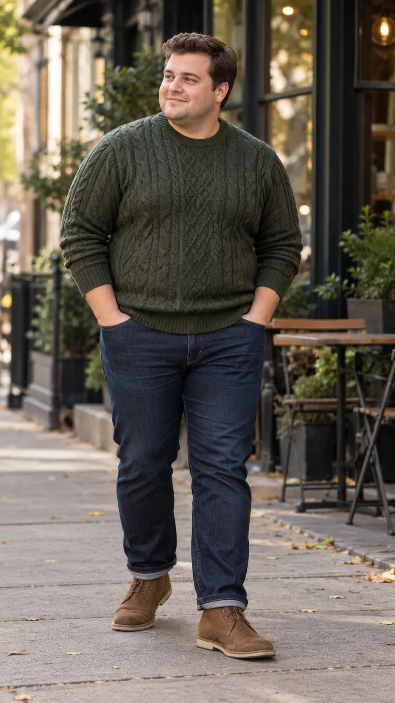 A Cable-Knit Sweater That Adds Texture Without Extra Bulk