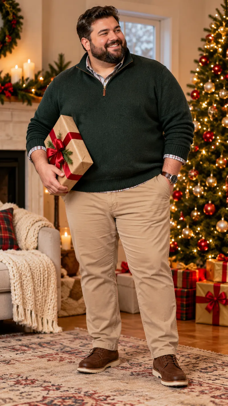 A Quarter-Zip Sweater That Gives Holiday Style Without Feeling Tight