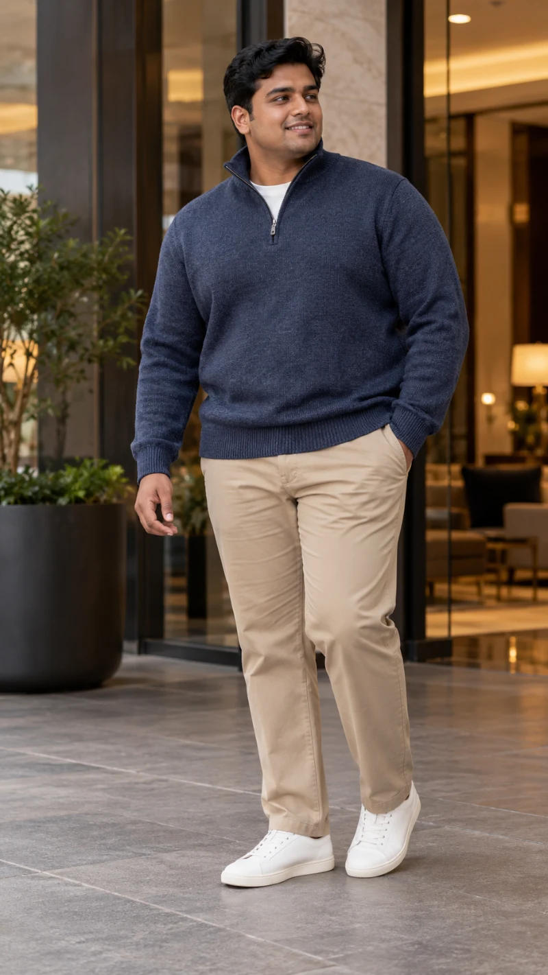A Quarter-Zip Sweater That Looks Polished Without Feeling Tight