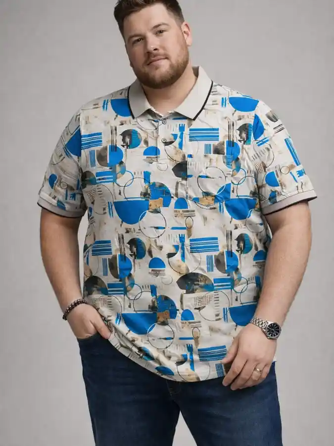 Abstract Polo Shirt
