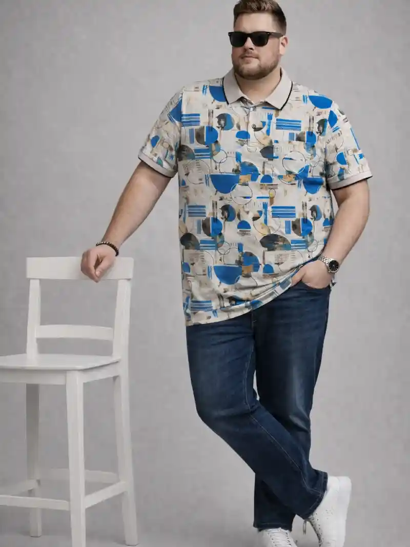 Abstract Print Polo