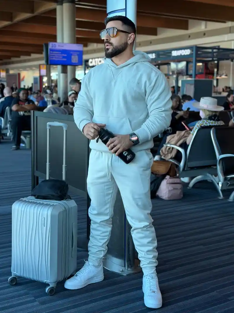 All-White Monochromatic Sweat Set