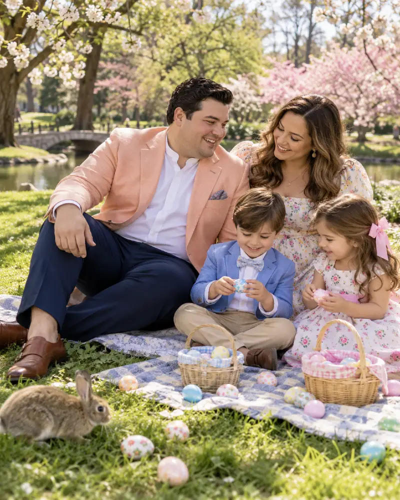 Anchor Soft Spring Picnics With Navy And Peach