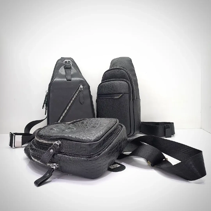 Black Faux Leather Crossbody Bags