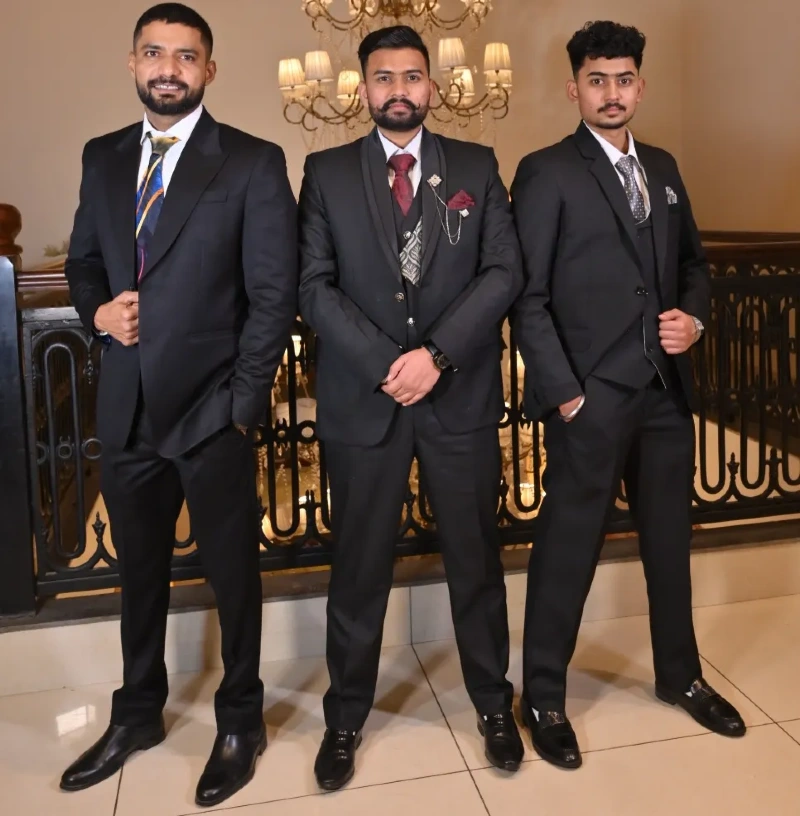 Black Formal Suit With White Shirt and Tie