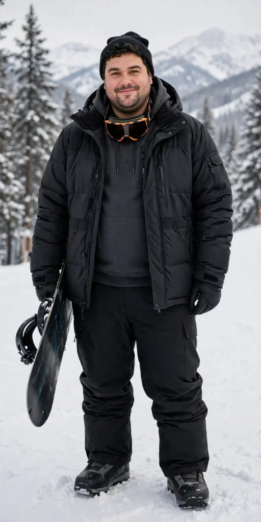 Black Puffer and Grey Hoodie Layering