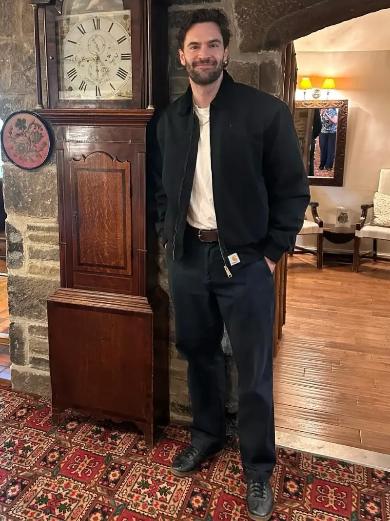 Black Zip-Up Work Jacket
