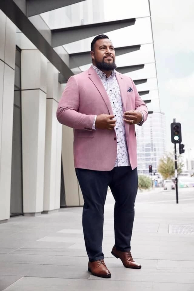 Blazer with Dress Shirt and Trousers