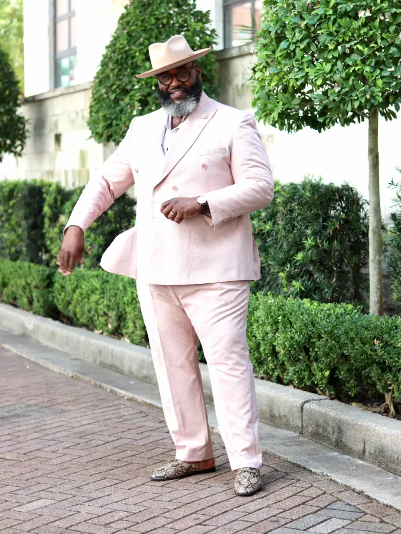 Blush Pink Double-Breasted Suit