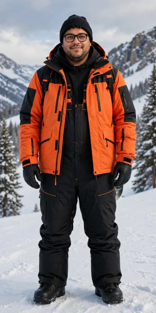Bright Orange and Black Bib Setup