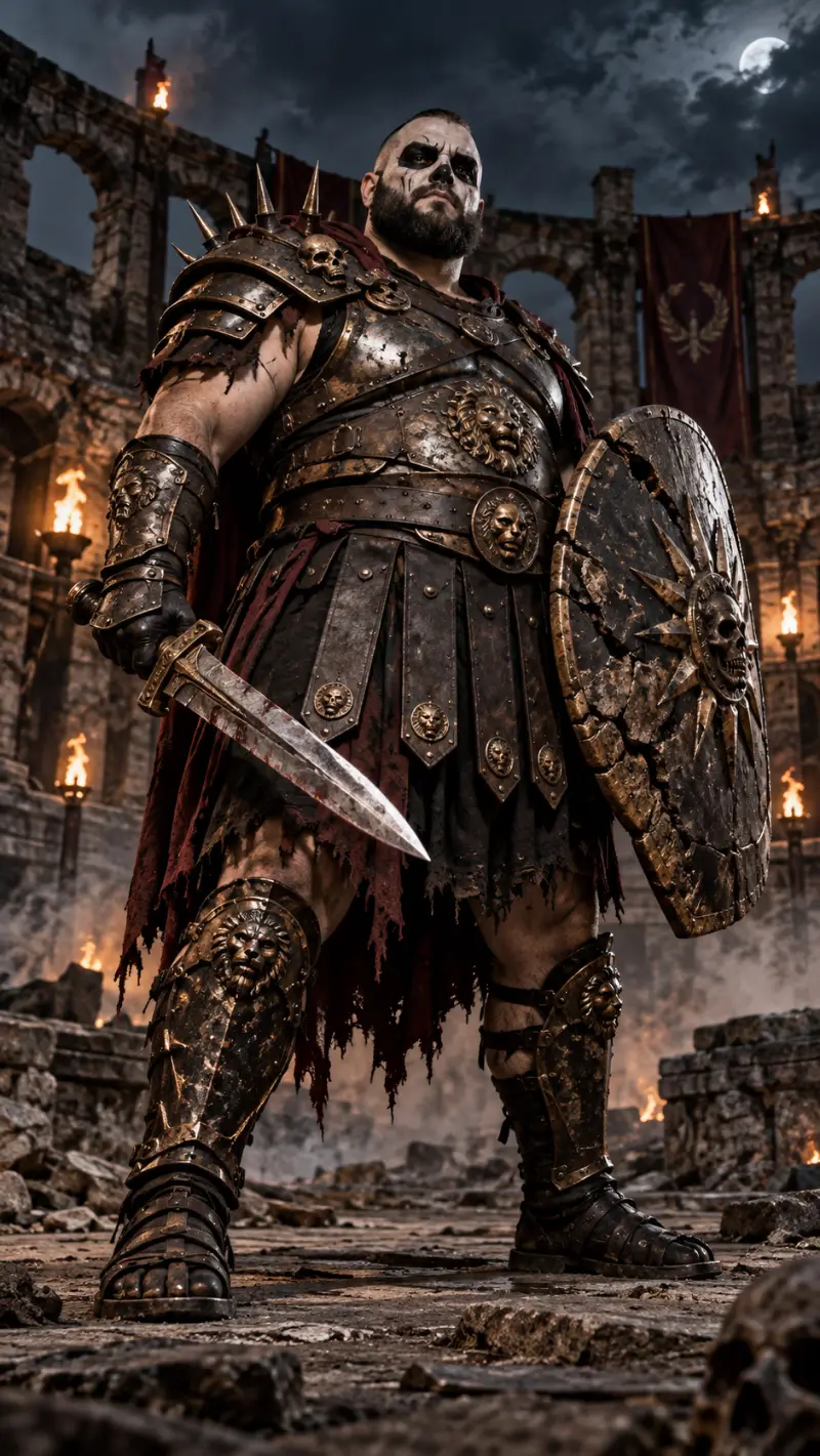Brutal Arena Gladiator Costume for Plus Size Men