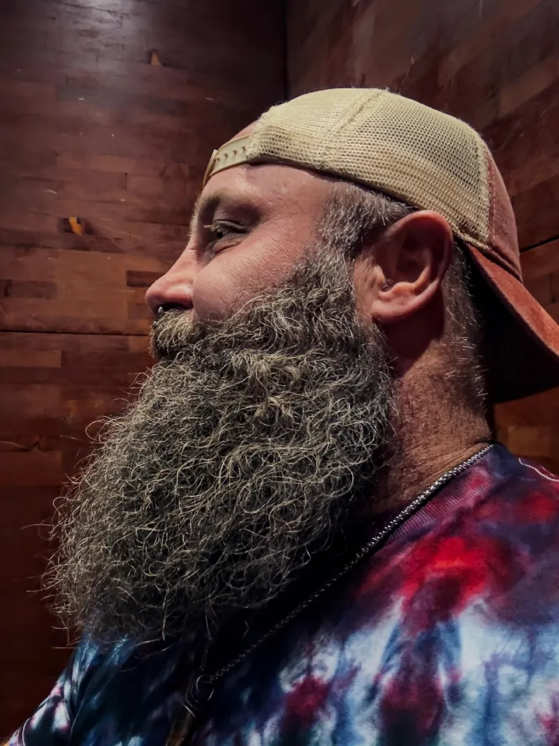 Bushy, Full Curly Beard