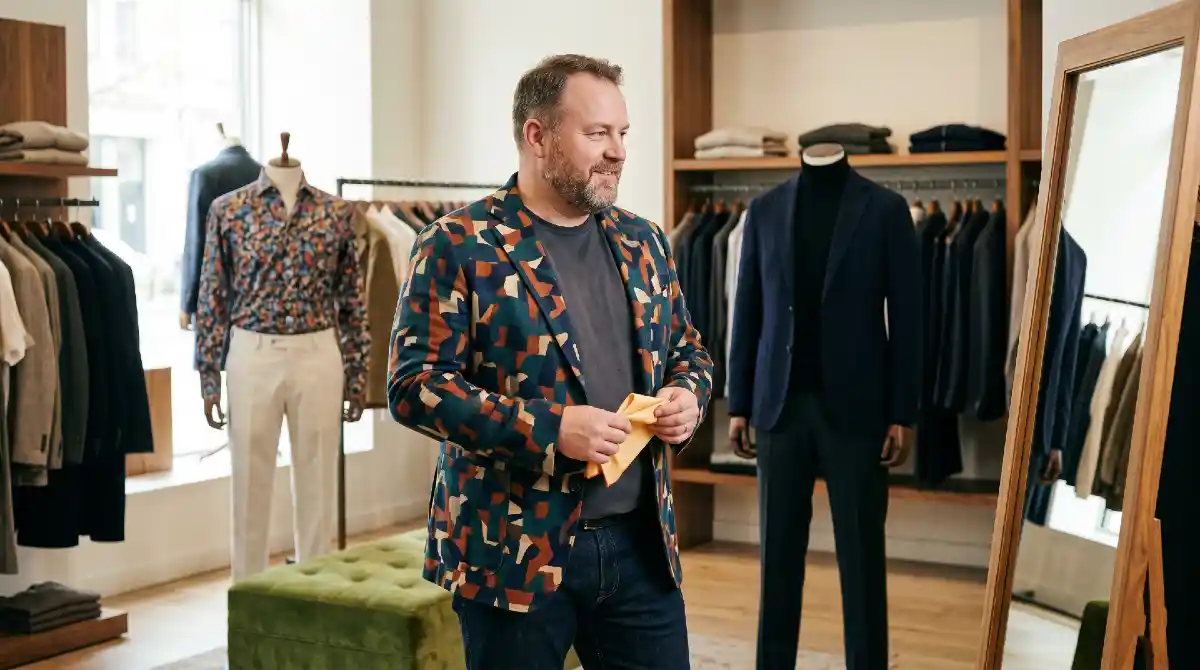 Busy Patterns and Light-on-Dark Color Blocking Break the Silhouette These Combos Do the Opposite