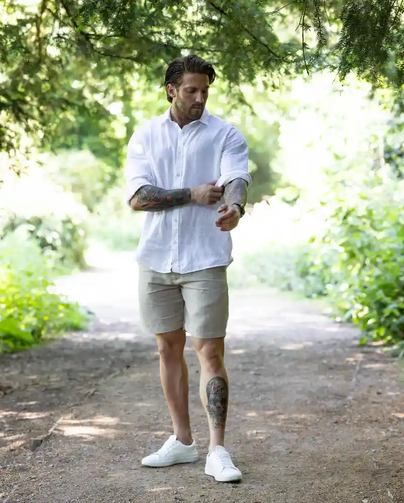 Button-Down Shirt and Shorts