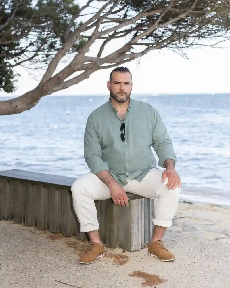 Button-Down Shirt and Trousers