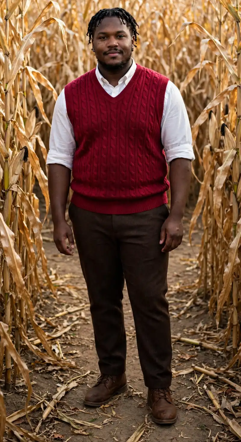 Cable-Knit Sweater Vest & Chino Match