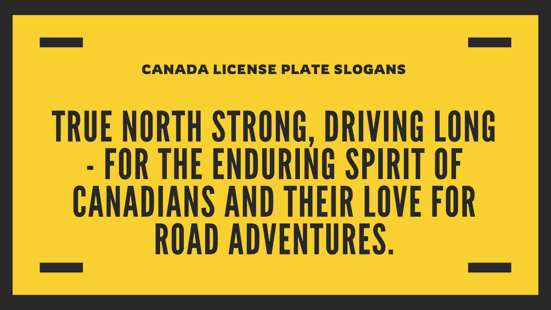 Canada License Plate Slogans