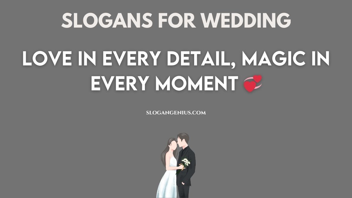 Catchy Slogans for Wedding Planners