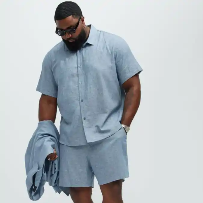 Chambray Linen Co-ord Set