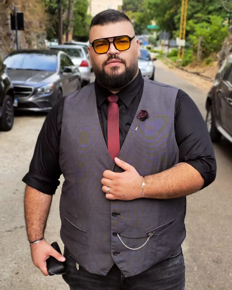 Charcoal Gray Waistcoat, Black Dress Shirt