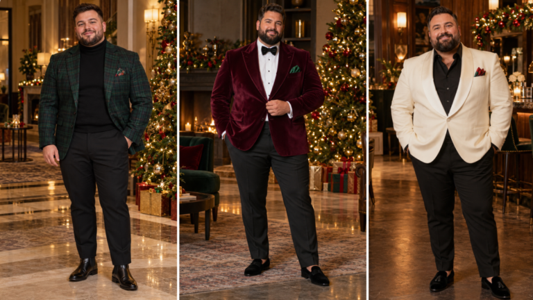 Christmas Cocktail Attire Ideas for Plus Size Men When the Invite Says Festive