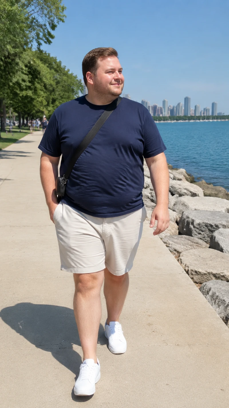 Classic Navy Tee and Chino Shorts