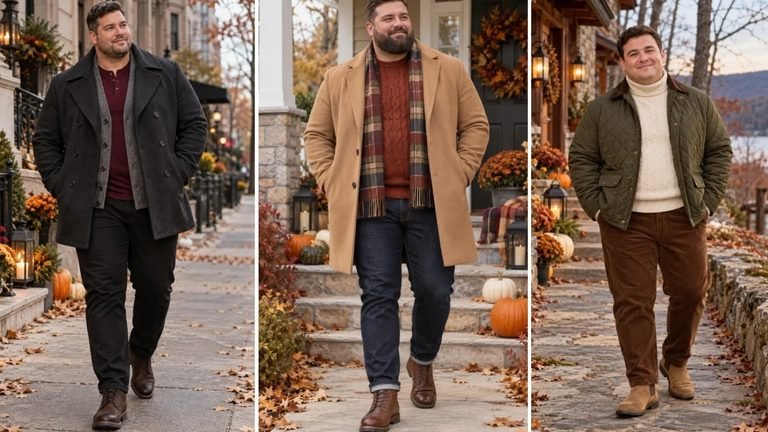 Cold Weather Thanksgiving Outfits for Plus Size Men